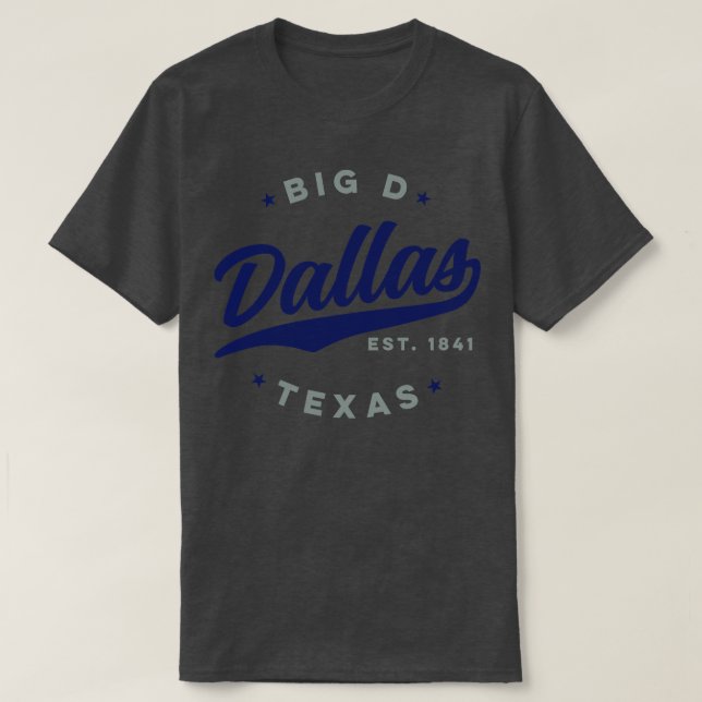 Big D Dallas Texas T-Shirt (Design Front)