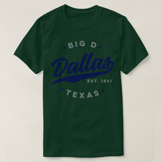 Big D Dallas Texas T-Shirt (Design Front)