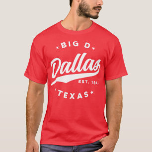 Big D Dallas Texas White T-Shirt