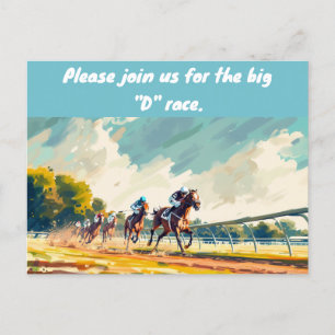 BIG "D" RACE INVITATION POSTCARD