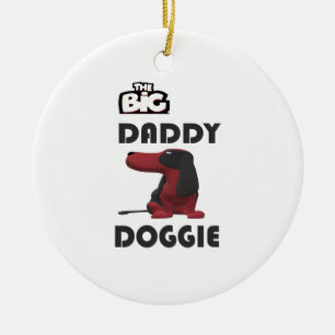 Big daddy dog hello ceramic tree decoration