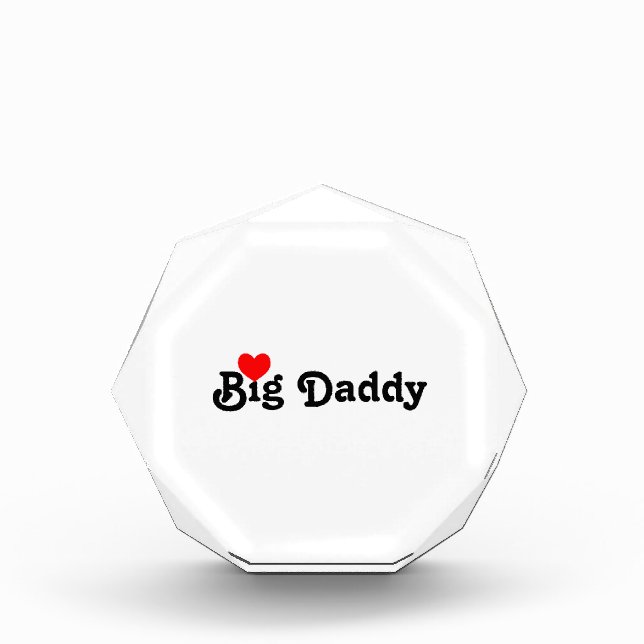 Big Daddy with Red Heart Photo Block (Front)