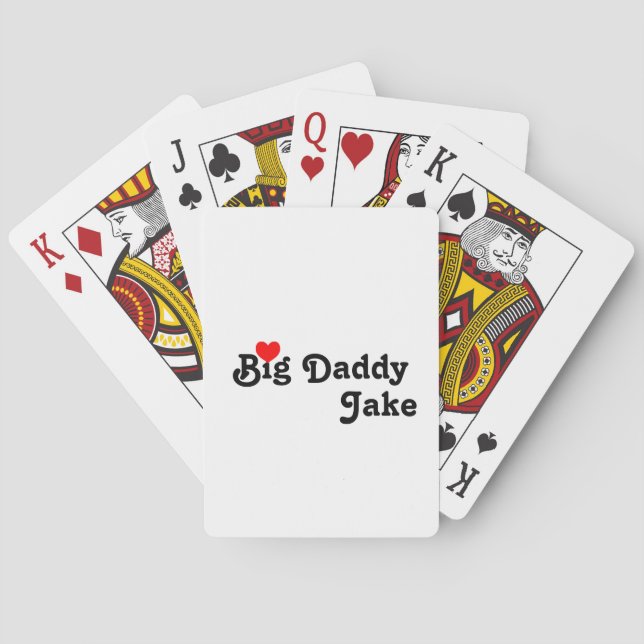 Big Daddy with Red Heart Playing Cards (Back)