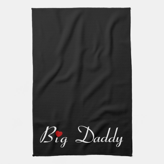 Big Daddy with Red Heart Tea Towel (Vertical)
