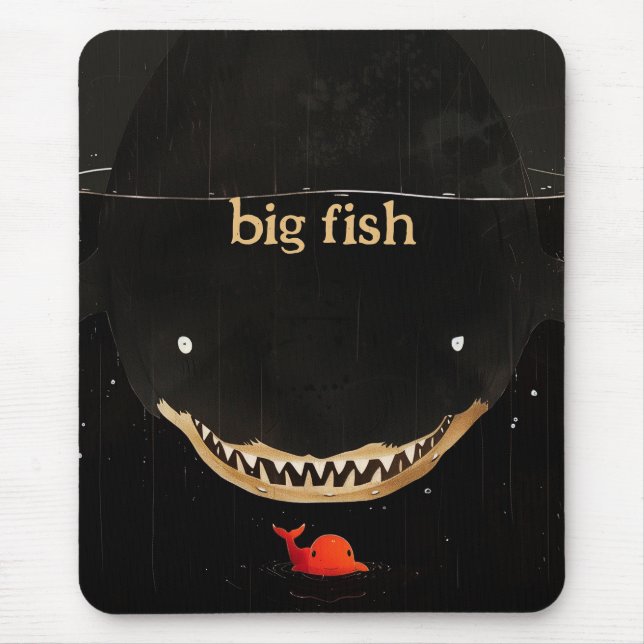 Big Dark Shark Mouse Pad (Front)