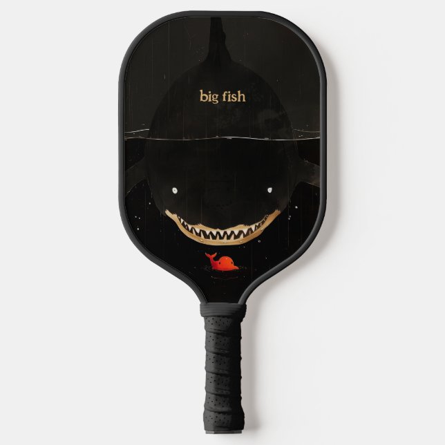 Big Dark Shark Pickleball Paddle (Front)