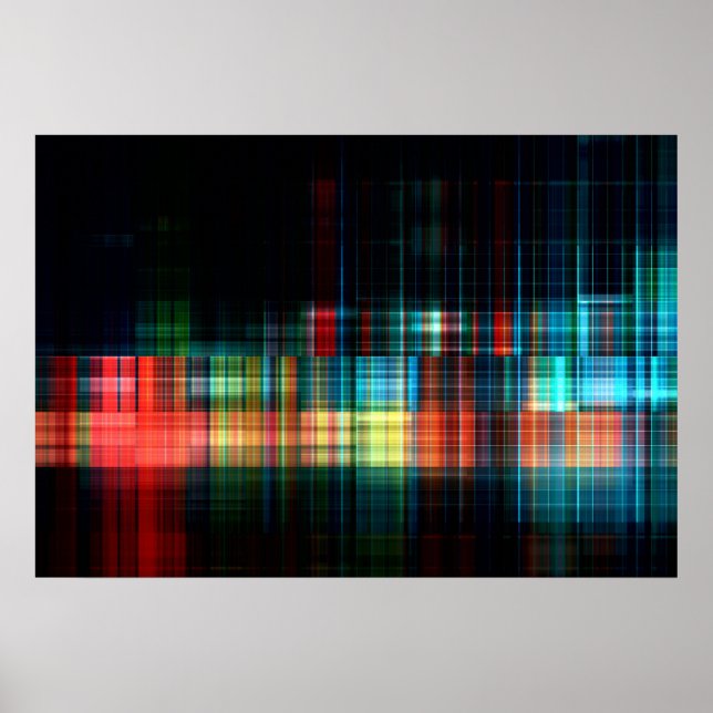 Big Data Analytics Abstract Background Technology Poster (Front)