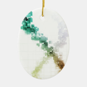 Big Data Visualisation Analytics Technology Ceramic Tree Decoration