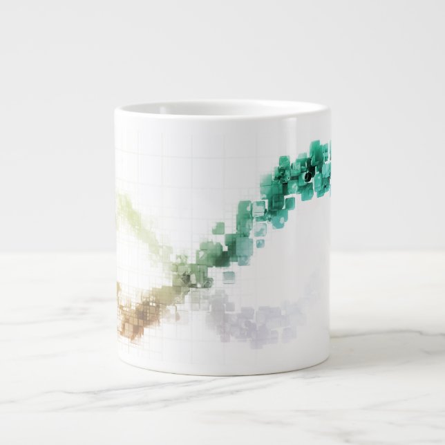 Big Data Visualisation Analytics Technology Large Coffee Mug (Front)