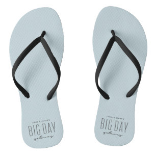 Big day getaway ocean blue destination wedding jandals
