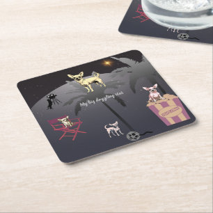 Big Dazzling Star Square Paper Coaster