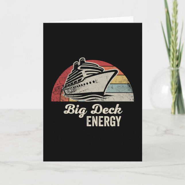 Big Deck Energy Nautical Vacation  Card (Front)