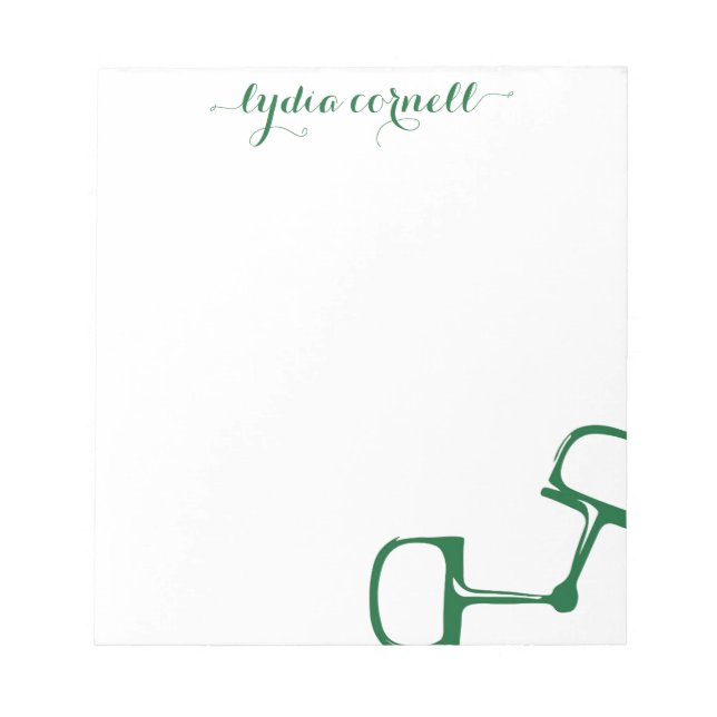 Big Dee Snaffle Bit Horse Notepad - Hunter (Front)