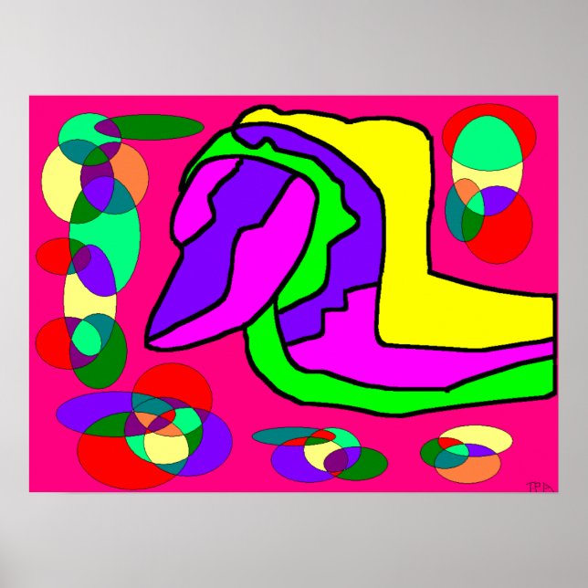 Big design poster print vivid colours (Front)