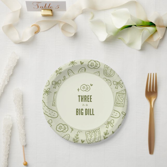 Big Dill Pickle Paper Plate (Wedding)
