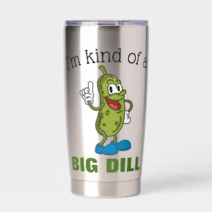 Big Dill Pickle Pun Water Bottle Insulated Tumbler