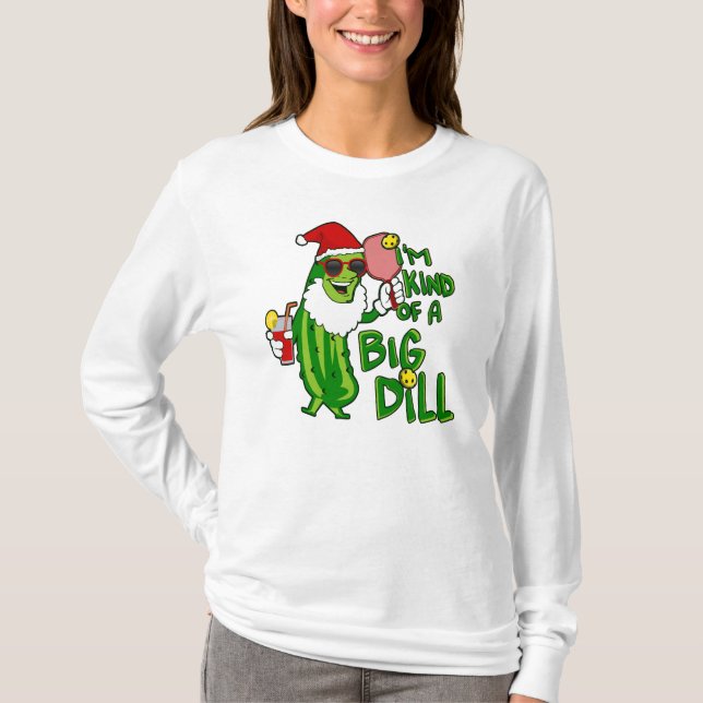 Big Dill Pickleball Santa T-Shirt (Front)