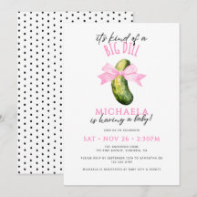 Big Dill Watercolor Coquette Pickle Baby Shower
