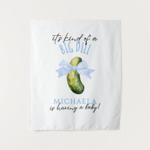 Big Dill Watercolor Coquette Pickle Baby Shower Ta Tapestry