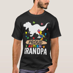 Big Dinosaur T-Rex Amp Autistic Child Proud Autist T-Shirt