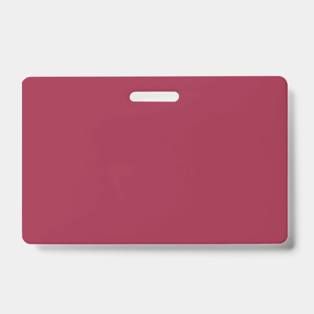 Big dip o’ruby  (solid colour) ID badge (Front)