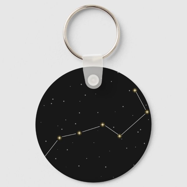 Big Dipper Star Constellation Graphic Key Ring (Front)