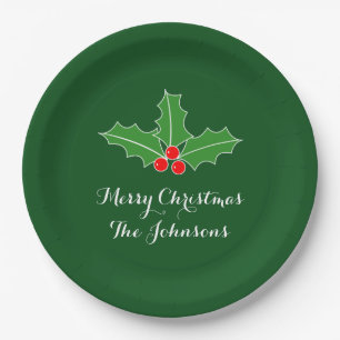 Big disposable Christmas plates for dinner party