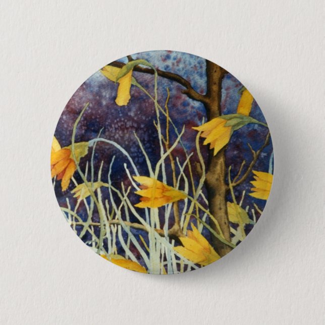 "Big Ditch Lily #2" Floral Button (Front)