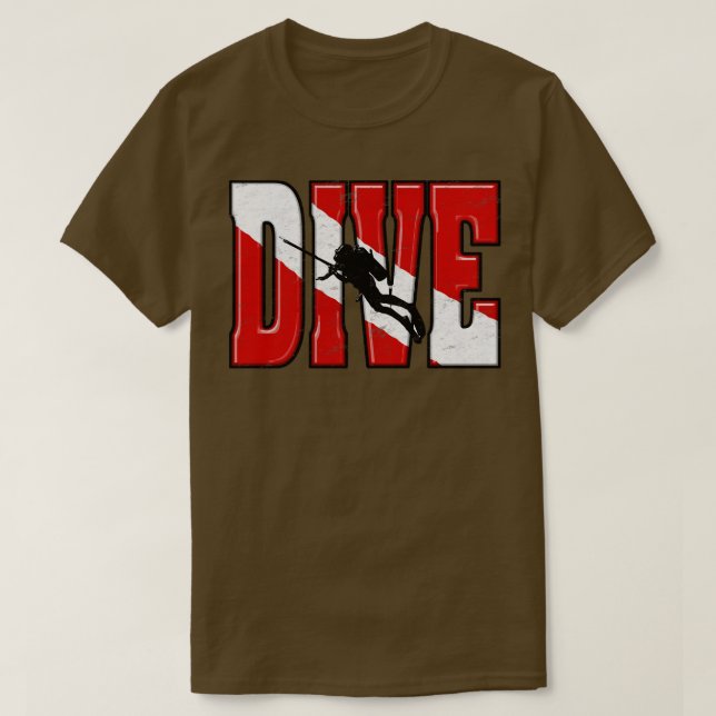 Big Dive Original Scuba Diving DIVE  spearfishing  T-Shirt (Design Front)