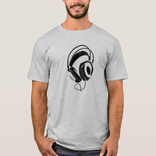 big dj headphones t-shirt
