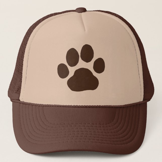 Big Dog Paw Print Trucker Hat (Front)