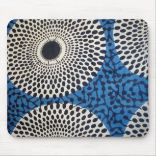 Big Dot circle African Print Mouse pad