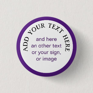 Big Dot white + your backg., text & ideas 3 Cm Round Badge