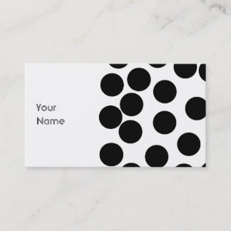 Big Dots. Black and White Pattern. Business Card