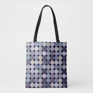 big dots geometric pattern tote bag