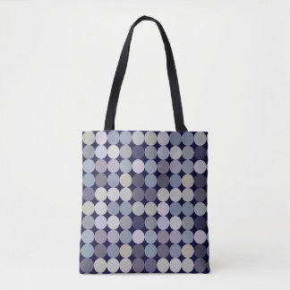 big dots geometric pattern tote bag
