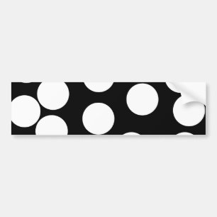 Big Dots in Black and White. Bumper Sticker