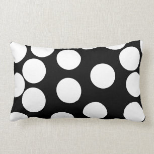 Big Dots in Black and White. Lumbar Cushion