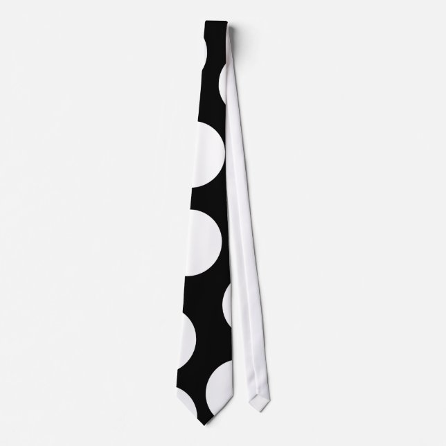 Big Dots in Black and White. Tie (Front)