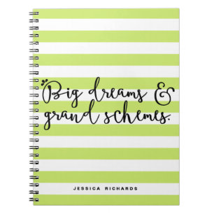 Big Dreams & Grand Schemes Personalised Notebook