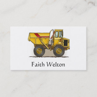 Big Dump Truck Business Card