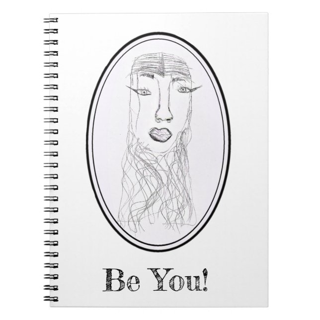 Big Ead Face (Serena Design) Notebook (Front)