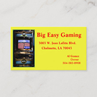 Big Easy Gaming, 3003 W. Jean Lafitte Blv... Business Card