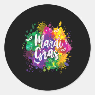 Big Easy Vibes Mardi Gras Fat Tuesday New Orleans Classic Round Sticker
