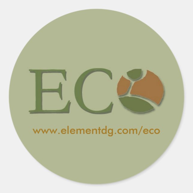 big eco sitcker - Customised Classic Round Sticker (Front)