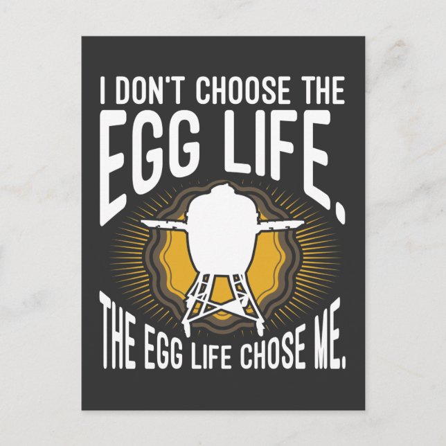 Big Egg Smoker Funny BBQ Smoking Postcard (Front)