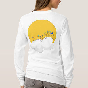Big elf sitting on a cloud, long sleeve t-shirt