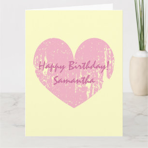 Big extra large Birthday card with heart for women