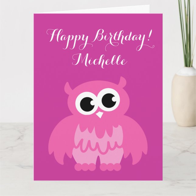 Big extra large Birthday card with name for girls (Front)