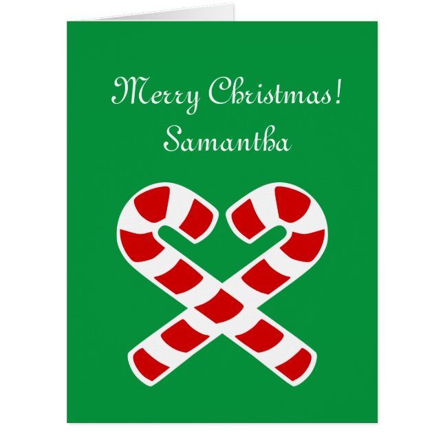 Big extra large Christmas card with custom name (Front)